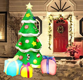 Joiedomi 7 Foot LED Light Up Giant Christmas Tree Inflatable with 3 Gift Wrapped Boxes Perfect for Blow Up Yard Decoration, Indoor Outdoor Yard Garden Christmas Decoration